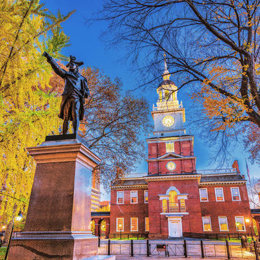 Darstellung des Puzzle Motivs Independence Hall in Philadelphia, Pennsylvania, USA. 500 Puzzle 3D Modell