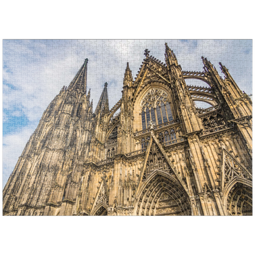 Darstellung des Puzzle Motivs puzzleplate Kölner Dom, Denkmal des deutschen Katholizismus und der gotischen Architektur in Köln. 1000 Puzzle