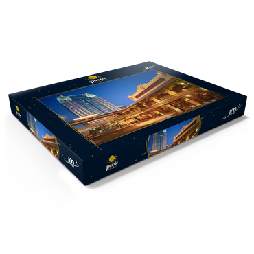 Darstellung des Puzzle Motivs Vergnügungs- und Einkaufskomplex Church Street Station, Orlando, Florida, USA 100 Puzzle Schachtel Ansicht1