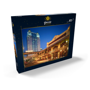 Darstellung des Puzzle Motivs Vergnügungs- und Einkaufskomplex Church Street Station, Orlando, Florida, USA 100 Puzzle Schachtel Ansicht2