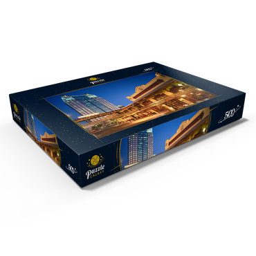 Darstellung des Puzzle Motivs Vergnügungs- und Einkaufskomplex Church Street Station, Orlando, Florida, USA 500 Puzzle Schachtel Ansicht1