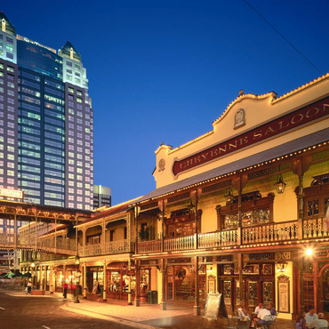 Darstellung des Puzzle Motivs Vergnügungs- und Einkaufskomplex Church Street Station, Orlando, Florida, USA 500 Puzzle 3D Modell