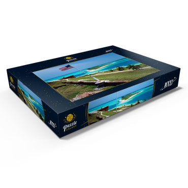 Darstellung des Puzzle Motivs Fort Jefferson im Dry Tortugas Nationalpark, Florida Keys, Florida, USA 1000 Puzzle Schachtel Ansicht1