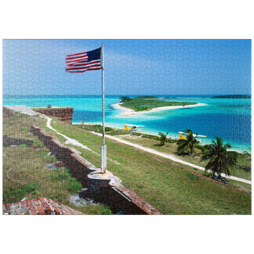 Darstellung des Puzzle Motivs puzzleplate Fort Jefferson im Dry Tortugas Nationalpark, Florida Keys, Florida, USA 1000 Puzzle