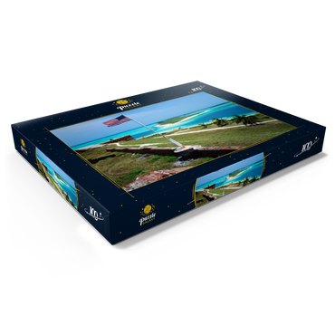 Darstellung des Puzzle Motivs Fort Jefferson im Dry Tortugas Nationalpark, Florida Keys, Florida, USA 100 Puzzle Schachtel Ansicht1