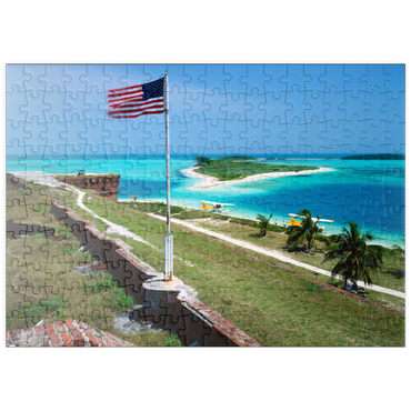 Darstellung des Puzzle Motivs puzzleplate Fort Jefferson im Dry Tortugas Nationalpark, Florida Keys, Florida, USA 200 Puzzle