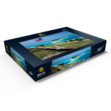 Darstellung des Puzzle Motivs Fort Jefferson im Dry Tortugas Nationalpark, Florida Keys, Florida, USA 500 Puzzle Schachtel Ansicht1