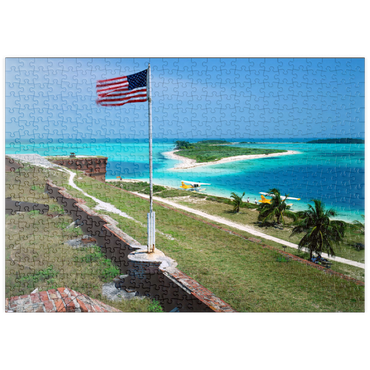 Darstellung des Puzzle Motivs puzzleplate Fort Jefferson im Dry Tortugas Nationalpark, Florida Keys, Florida, USA 500 Puzzle