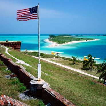 Darstellung des Puzzle Motivs Fort Jefferson im Dry Tortugas Nationalpark, Florida Keys, Florida, USA 500 Puzzle 3D Modell