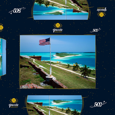 Darstellung des Puzzle Motivs Fort Jefferson im Dry Tortugas Nationalpark, Florida Keys, Florida, USA 500 Puzzle Schachtel 3D Modell