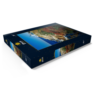 Darstellung des Puzzle Motivs Leuchtturm am Pemaquid Point, Maine, USA 100 Puzzle Schachtel Ansicht1