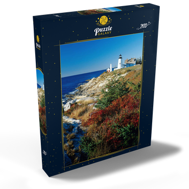 Darstellung des Puzzle Motivs Leuchtturm am Pemaquid Point, Maine, USA 200 Puzzle Schachtel Ansicht2