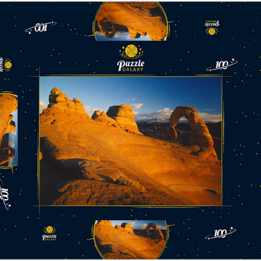 Darstellung des Puzzle Motivs Blick auf Delicate Arch, Arches Nationalpark, Utah, USA 100 Puzzle Schachtel 3D Modell
