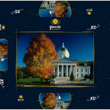 Darstellung des Puzzle Motivs State House, Montpelier, Vermont, USA 100 Puzzle Schachtel 3D Modell