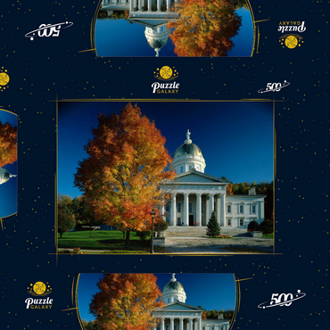 Darstellung des Puzzle Motivs State House, Montpelier, Vermont, USA 500 Puzzle Schachtel 3D Modell
