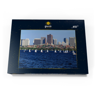 Darstellung des Puzzle Motivs Skyline von Boston, Massachusetts, USA 1000 Puzzle Schachtel Ansicht3