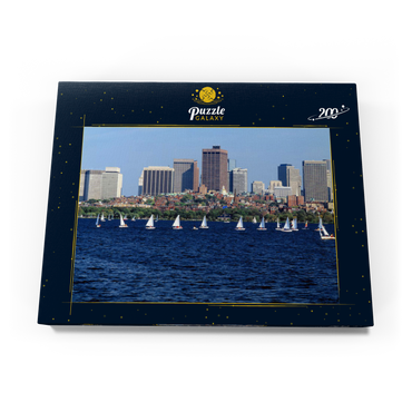 Darstellung des Puzzle Motivs Skyline von Boston, Massachusetts, USA 200 Puzzle Schachtel Ansicht3
