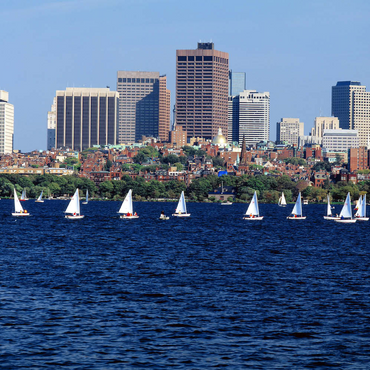 Darstellung des Puzzle Motivs Skyline von Boston, Massachusetts, USA 200 Puzzle 3D Modell