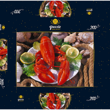 Darstellung des Puzzle Motivs Hummer 200 Puzzle Schachtel 3D Modell