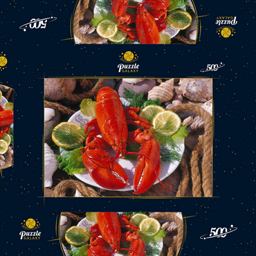 Darstellung des Puzzle Motivs Hummer 500 Puzzle Schachtel 3D Modell