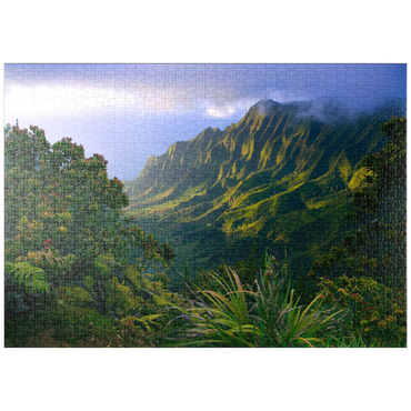 Darstellung des Puzzle Motivs puzzleplate Na Pali Küste, Insel Kauai, Hawaii, USA 1000 Puzzle