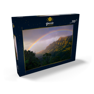 Darstellung des Puzzle Motivs Regenbogen über der Na Pali Küste, Insel Kauai, Hawaii, USA 200 Puzzle Schachtel Ansicht2