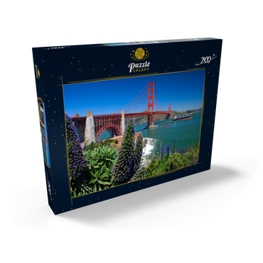 Darstellung des Puzzle Motivs San Francisco Bay mit Golden Gate Bridge und Fort Point National Historic Site, San Francisco, Kalifornien, USA 200 Puzzle Schachtel Ansicht2
