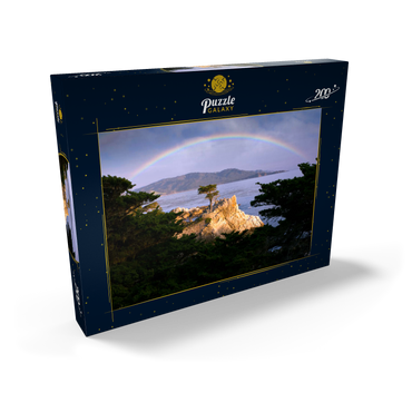 Darstellung des Puzzle Motivs Regenbogen über der Monterey-Zypresse (Lone Cypress) an der Pazifikküste bei 200 Puzzle Schachtel Ansicht2