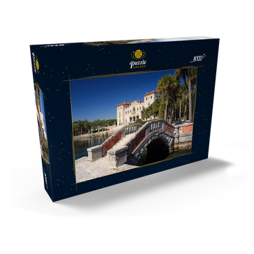 Darstellung des Puzzle Motivs Gartenanlage der Villa Vizcaya in Coconut Grove Miami, Florida, USA 1000 Puzzle Schachtel Ansicht2