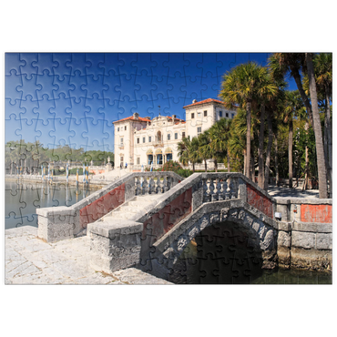 Darstellung des Puzzle Motivs puzzleplate Gartenanlage der Villa Vizcaya in Coconut Grove Miami, Florida, USA 200 Puzzle