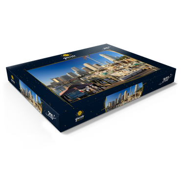 Darstellung des Puzzle Motivs Yachthafen am Bayside Marketplace in Downtown Miami, Florida, USA 200 Puzzle Schachtel Ansicht1