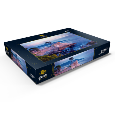 Darstellung des Puzzle Motivs Lonely Cypress, Monterey Zypresse an der Pazifikküste bei Carmel 1000 Puzzle Schachtel Ansicht1