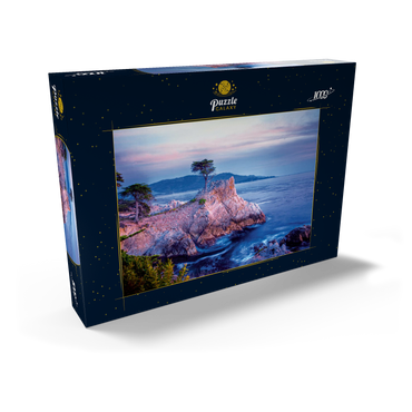Darstellung des Puzzle Motivs Lonely Cypress, Monterey Zypresse an der Pazifikküste bei Carmel 1000 Puzzle Schachtel Ansicht2