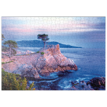Darstellung des Puzzle Motivs puzzleplate Lonely Cypress, Monterey Zypresse an der Pazifikküste bei Carmel 500 Puzzle