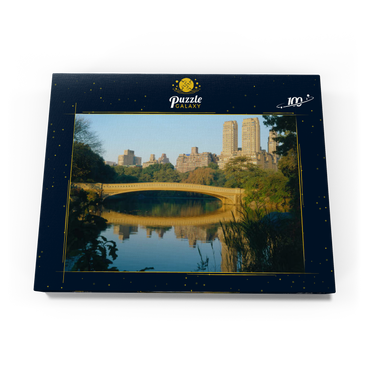 Darstellung des Puzzle Motivs See im Central Park, Uptown Manhattan, New York City, New York, USA 100 Puzzle Schachtel Ansicht3