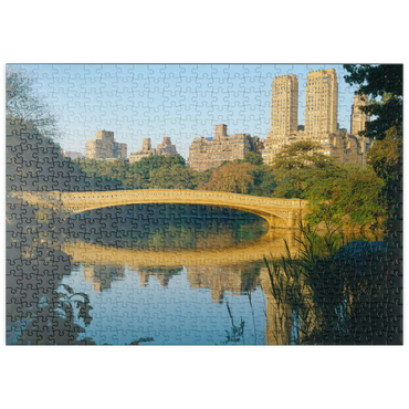 Darstellung des Puzzle Motivs puzzleplate See im Central Park, Uptown Manhattan, New York City, New York, USA 500 Puzzle