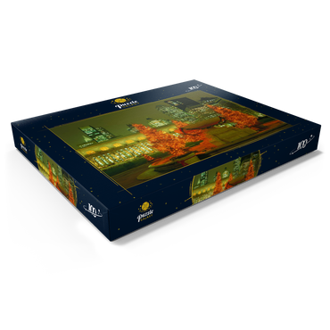 Darstellung des Puzzle Motivs Public Library in Midtown-Manhattan, New York City, New York, USA 100 Puzzle Schachtel Ansicht1