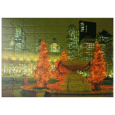 Darstellung des Puzzle Motivs puzzleplate Public Library in Midtown-Manhattan, New York City, New York, USA 100 Puzzle