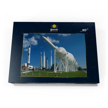 Darstellung des Puzzle Motivs Raketenpark, Kennedy Space Center, Cape Caneveral, Florida, USA 500 Puzzle Schachtel Ansicht3