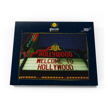 Darstellung des Puzzle Motivs Neonreklame in Hollywood, Los Angeles, Kalifornien, USA 200 Puzzle Schachtel Ansicht3