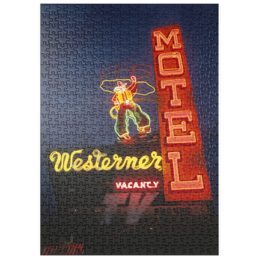Darstellung des Puzzle Motivs puzzleplate Neonreklame in Monterey, Kalifornien, USA 500 Puzzle
