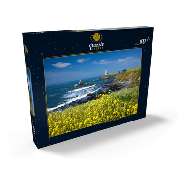 Darstellung des Puzzle Motivs Leuchtturm am Pigeon Point südlich von San Francisco, Highway One, Kalifornien, USA 100 Puzzle Schachtel Ansicht2