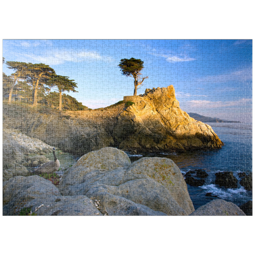 Darstellung des Puzzle Motivs puzzleplate Monterey Zypresse (Lone Cypress) an der Pazifikküste bei 1000 Puzzle