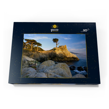 Darstellung des Puzzle Motivs Monterey Zypresse (Lone Cypress) an der Pazifikküste bei 500 Puzzle Schachtel Ansicht3