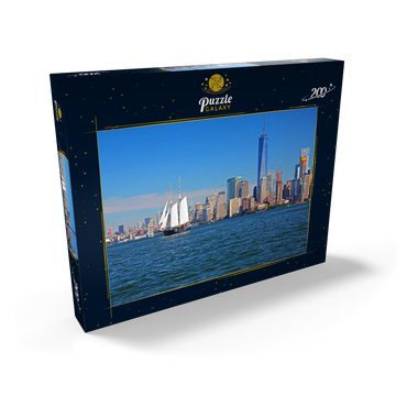 Darstellung des Puzzle Motivs Hudson River dem World Financial Center und One World Trade Center, Manhattan, New York City, New York, USA 200 Puzzle Schachtel Ansicht2