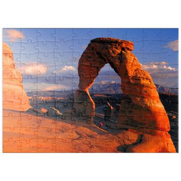 Darstellung des Puzzle Motivs puzzleplate Delicate Arch, Arches Nationalpark, Utah, USA 100 Puzzle