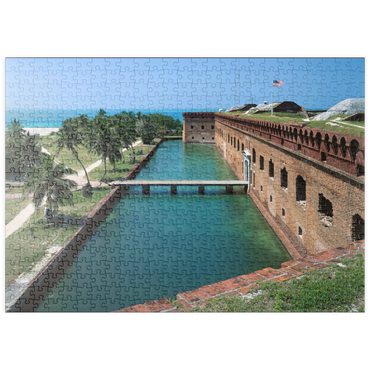 Darstellung des Puzzle Motivs puzzleplate Fort Jefferson im Dry Tortugas Nationalpark, Key West, Florida Keys, Florida, USA 500 Puzzle