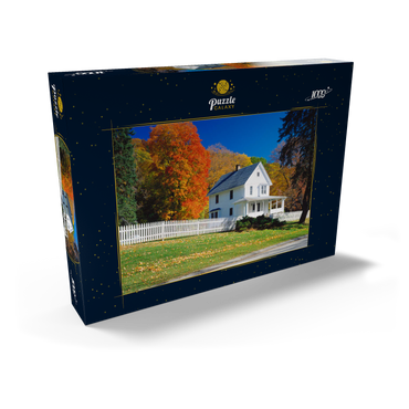 Darstellung des Puzzle Motivs Landhaus in Warren, Connecticut, USA 1000 Puzzle Schachtel Ansicht2