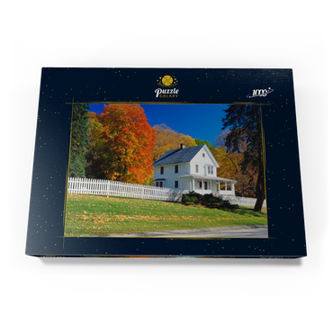 Darstellung des Puzzle Motivs Landhaus in Warren, Connecticut, USA 1000 Puzzle Schachtel Ansicht3