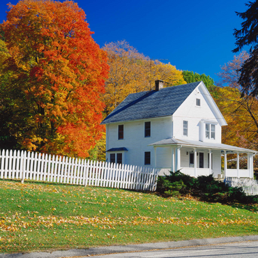 Darstellung des Puzzle Motivs Landhaus in Warren, Connecticut, USA 1000 Puzzle 3D Modell